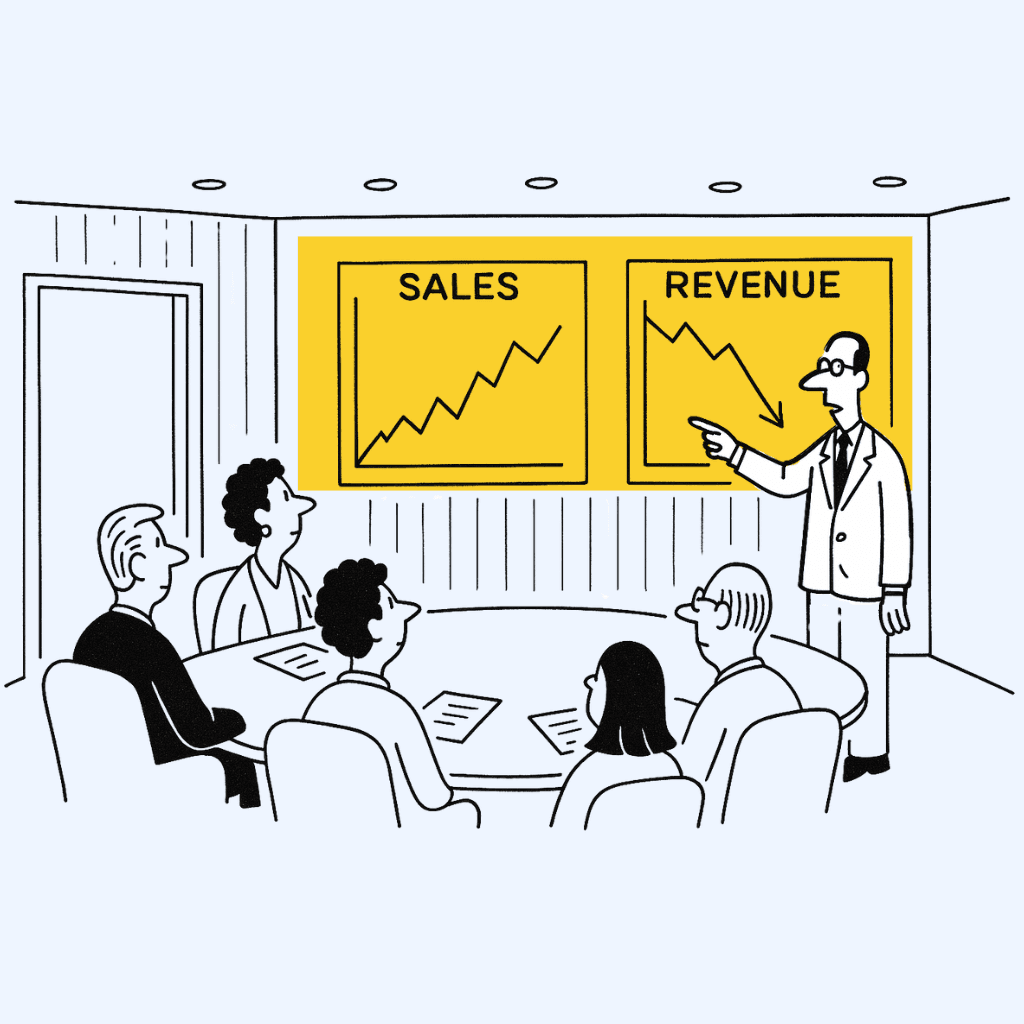 Revenue vs sales